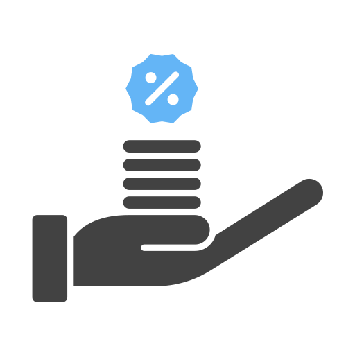 수수료 무료 아이콘