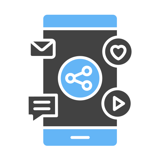 medios de comunicación social icono gratis