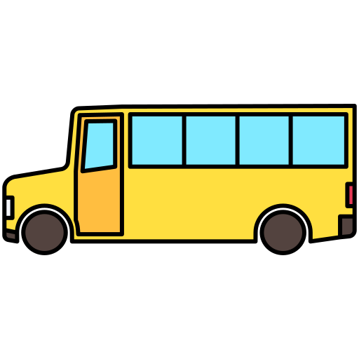 School bus Generic Outline Color icon