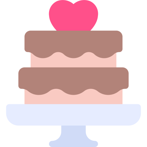 pastel de bodas icono gratis