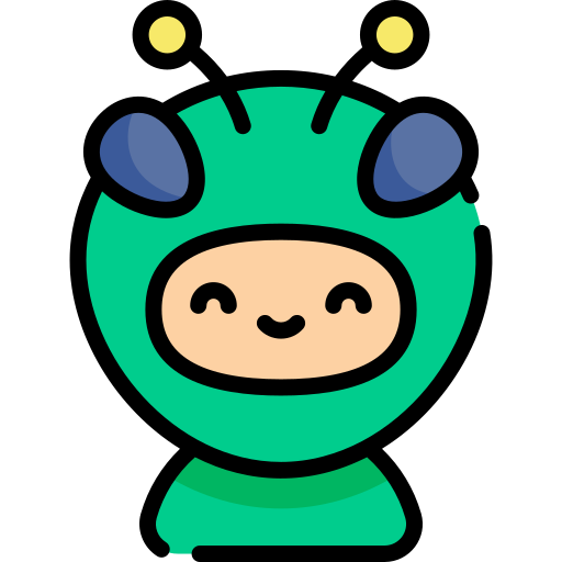 Alien Kawaii Lineal color icon