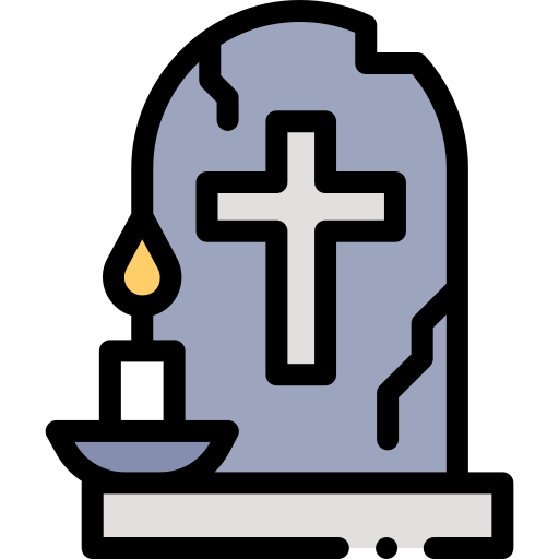 Tombstone Detailed Rounded Lineal color icon