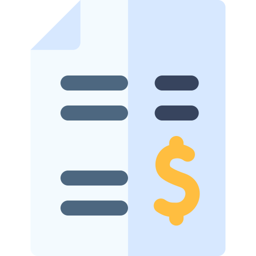 Invoice Basic Rounded Flat icon