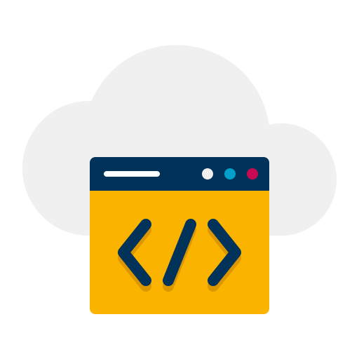 codificación en la nube icono gratis
