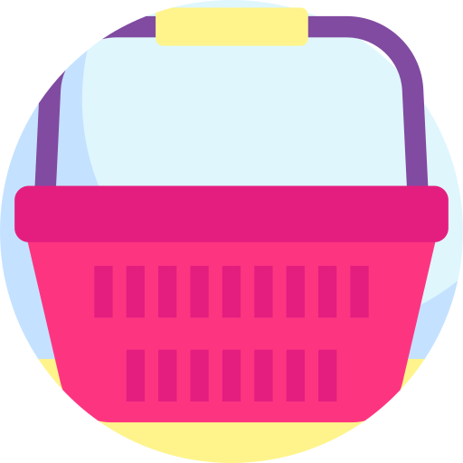 Shopping Basket Detailed Flat Circular Flat Icon