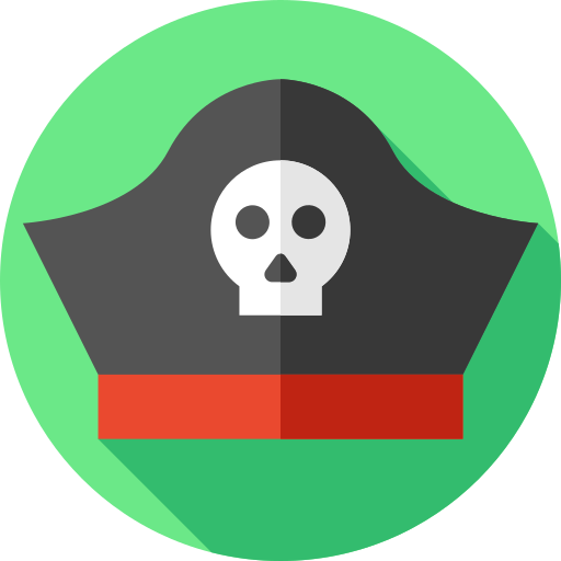 chapéu de pirata grátis ícone