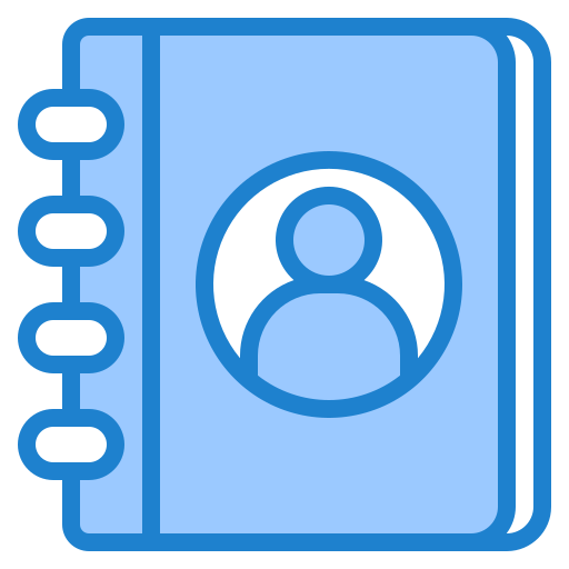 Address book srip Blue icon