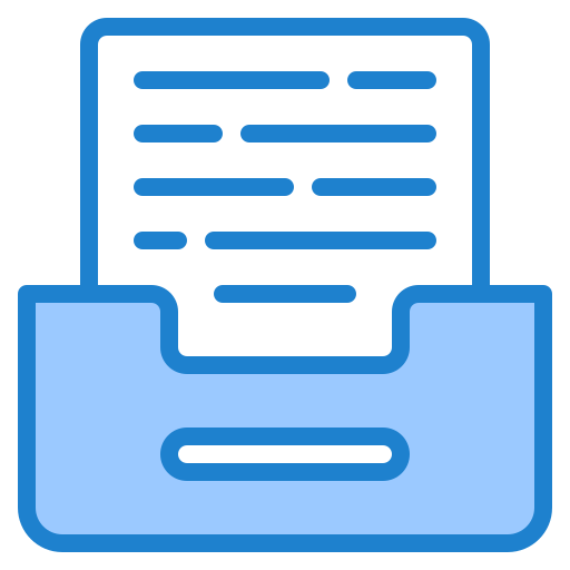 Document Srip Blue Icon