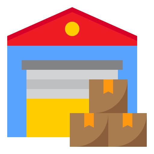 Warehouse srip Flat icon