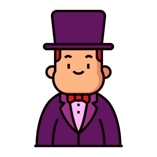 Magician Generic Thin Outline Color Icon