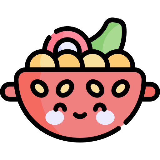 Pozole Kawaii Lineal color icon