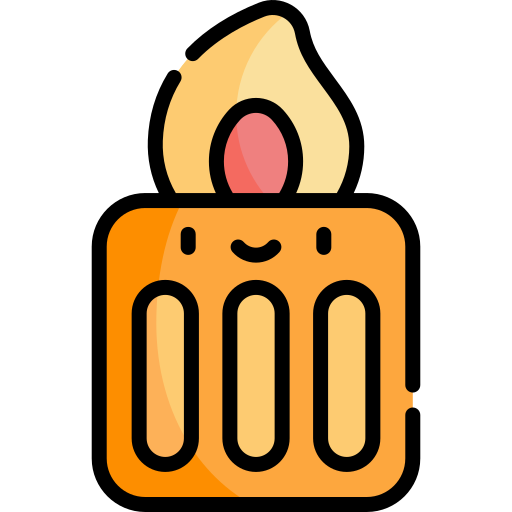 Candle Kawaii Lineal Color Icon