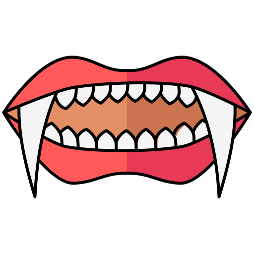 Fangs Generic Outline Color icon