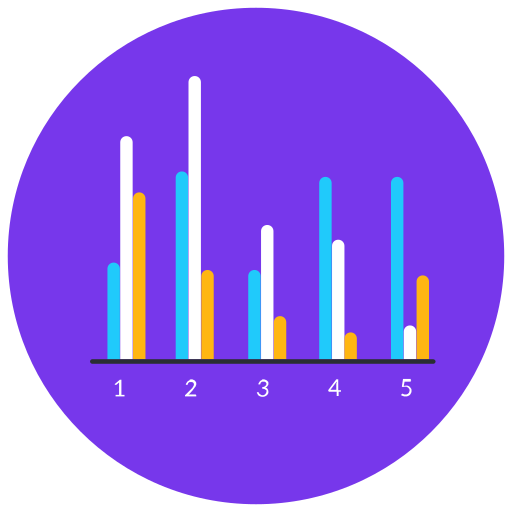 gráfico de barras icono gratis