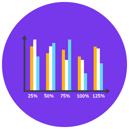 gráfico de barras icono gratis