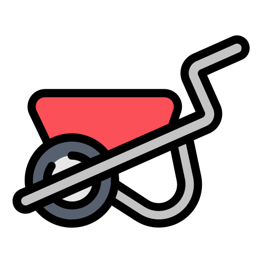 Wheelbarrow Generic Outline Color icon