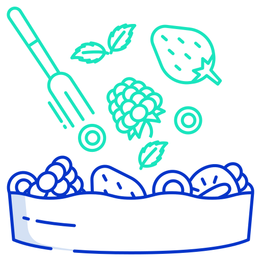 tazón de frutas icono gratis