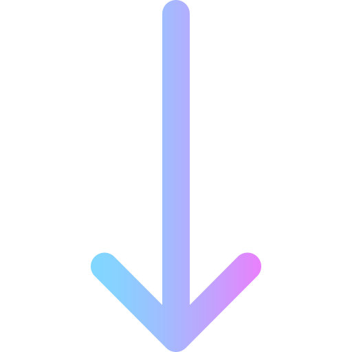 Icono de Flecha hacia abajo Super Basic Rounded Gradient