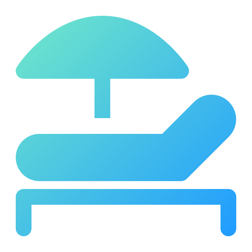 cama solar icono gratis