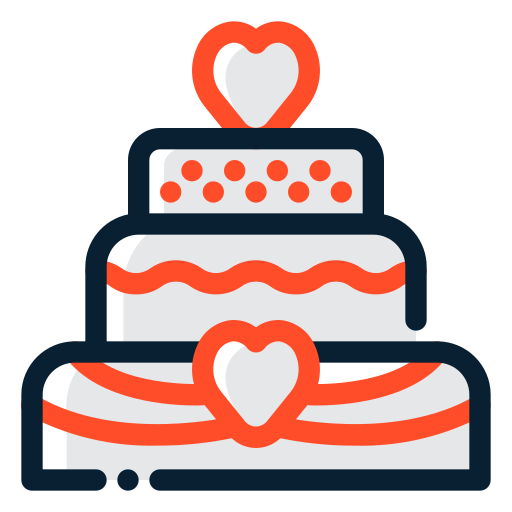 pastel de bodas icono gratis