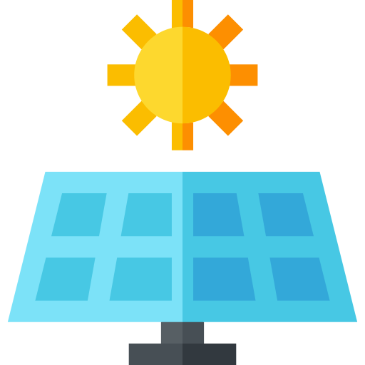 Solar panel Basic Straight Flat icon