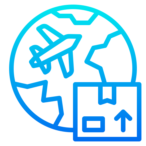 Air Freight srip Gradient icon