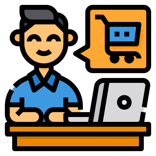 achats en ligne Icône gratuit