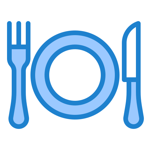 Food & Restaurant srip Blue icon