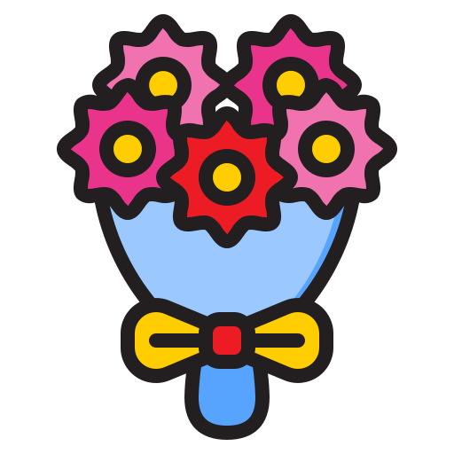 ramo de flores icono gratis