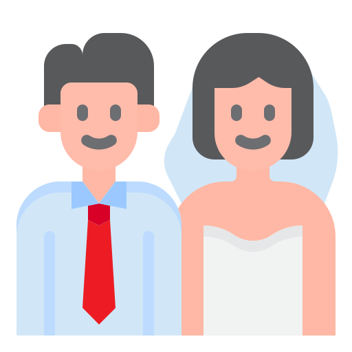 pareja de boda icono gratis