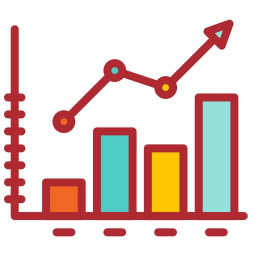 tabla de crecimiento icono gratis