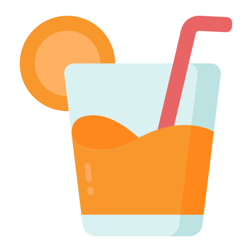 Orange juice free icon