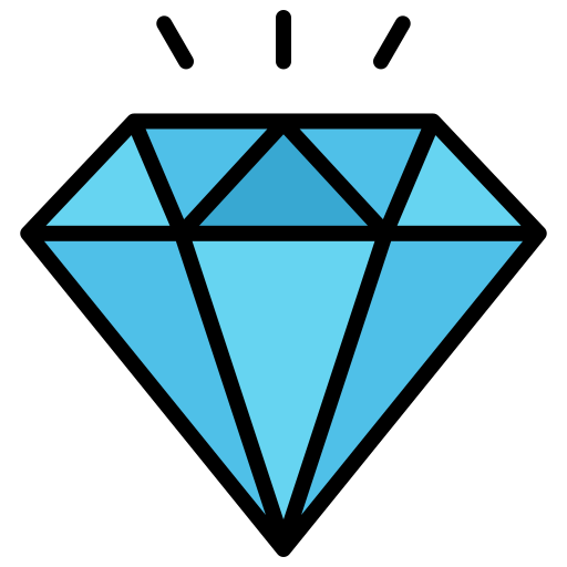 Diamond Generic Outline Color icon