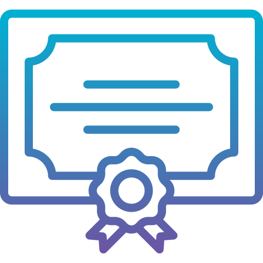 Certificate Generic Gradient icon