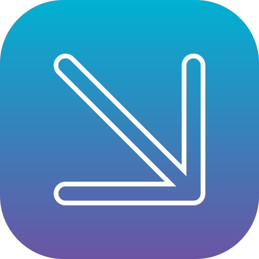 flecha hacia abajo a la derecha icono gratis