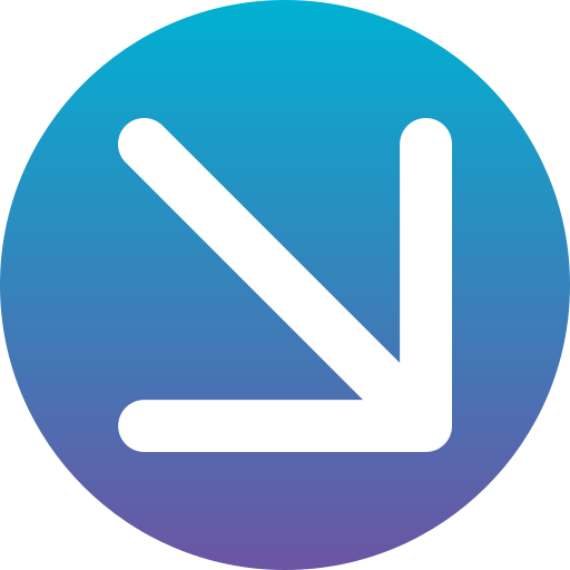 flecha hacia abajo a la derecha icono gratis