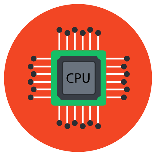 Computer Chip Generic Circular Icon