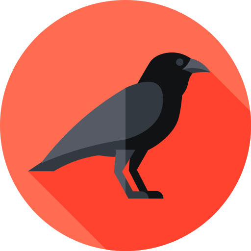 Crow Flat Circular Flat icon