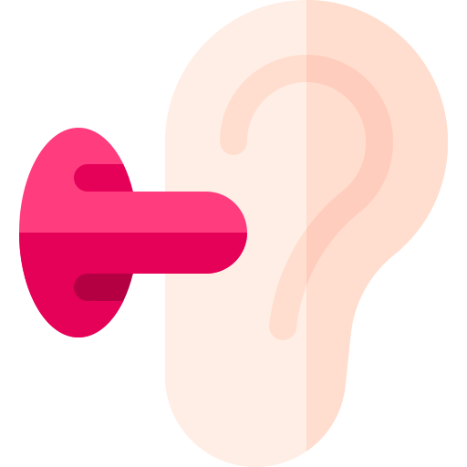 Ear plug Basic Rounded Flat icon