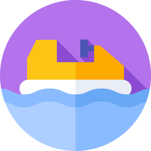 Boat Flat Circular Flat icon