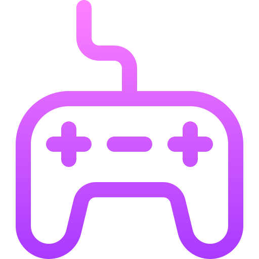 Gamepad Basic Gradient Lineal color icon