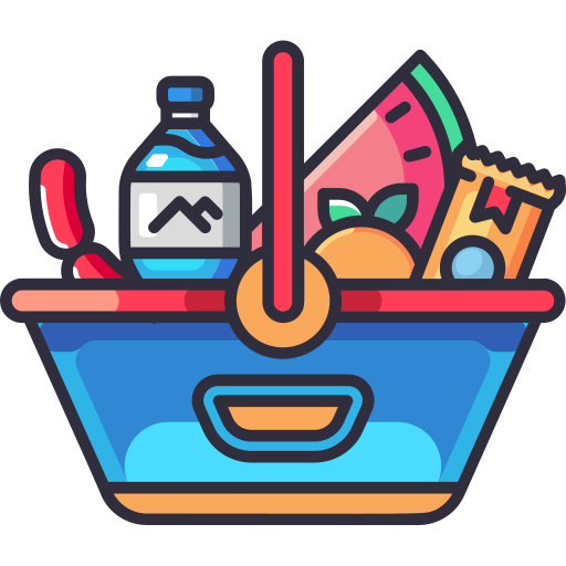 Shopping basket Generic Outline Color icon