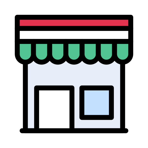 Shop Vector Stall Lineal Color Icon