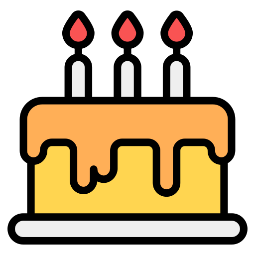 pastel de cumpleaños icono gratis