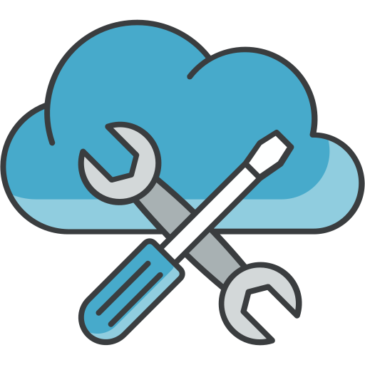 Cloud service Generic Blue icon