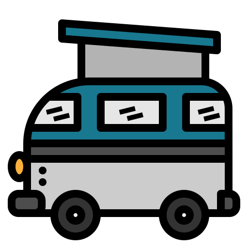 Camper van free icon
