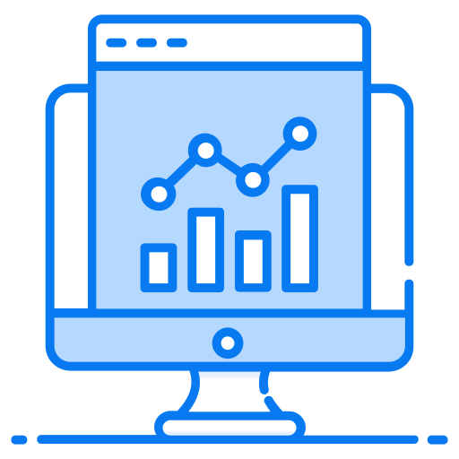 gráfico en línea icono gratis