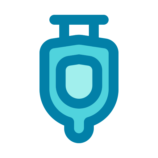 Urinal Generic Blue Icon