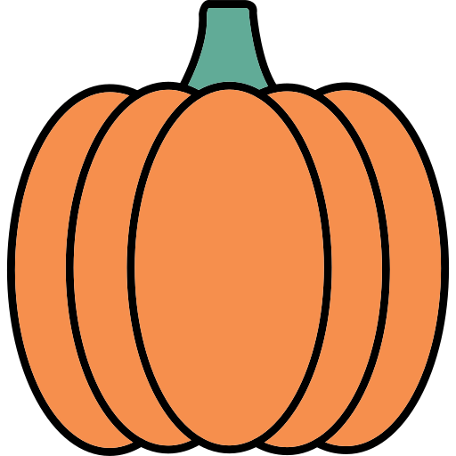 Pumpkin Generic Thin Outline Color icon