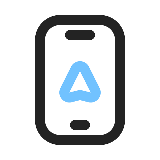 teléfono gps icono gratis